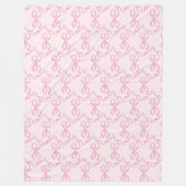 Couverture Polaire Blanche en cou rose (Devant)