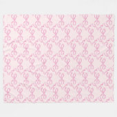 Couverture Polaire Blanche en cou rose (Devant (Horizontal))
