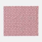 Couverture Polaire Blanche en dentelle rouge et blanche (Devant (Horizontal))