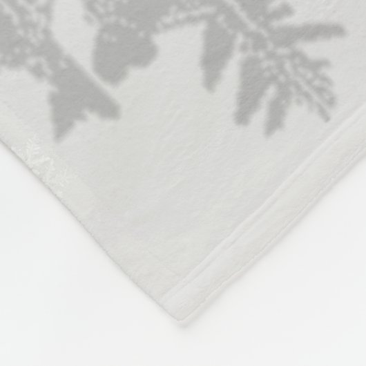 Couverture Polaire Blanche en fête violette Arbre de Noël (Coin)
