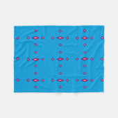 Couverture Polaire Blanche en laiton - Bleu avec des diamants arc-en- (Devant (Horizontal))