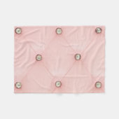 Couverture Polaire Blanche en laiton rose carreau (Devant (Horizontal))