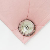 Couverture Polaire Blanche en laiton rose carreau (Coin)