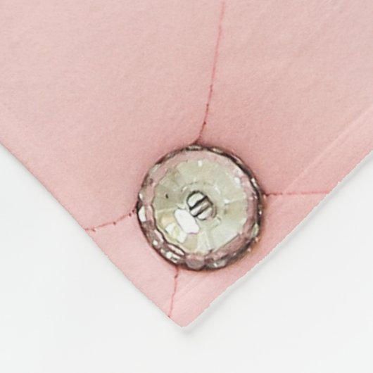 Couverture Polaire Blanche en laiton rose carreau (Coin)