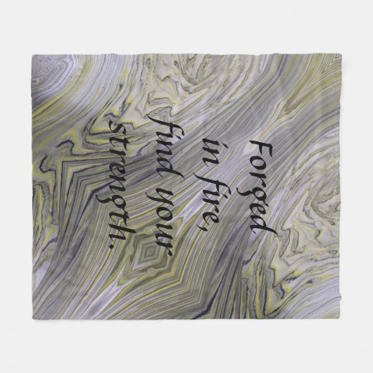 Couverture Polaire Blanche en or liquide (Devant (Horizontal))