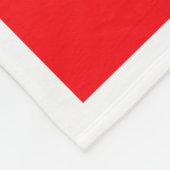 Couverture Polaire Blanche en pain d'épices rouge (Coin)