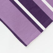Couverture Polaire Blanche en polaire à rayures violettes (Coin)