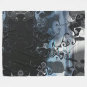 Couverture Polaire Blanche en polaire Abstraite dans les tons foncés (Devant (Horizontal))