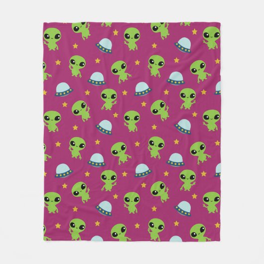 Couverture Polaire Blanche en polaire Alien (Devant)