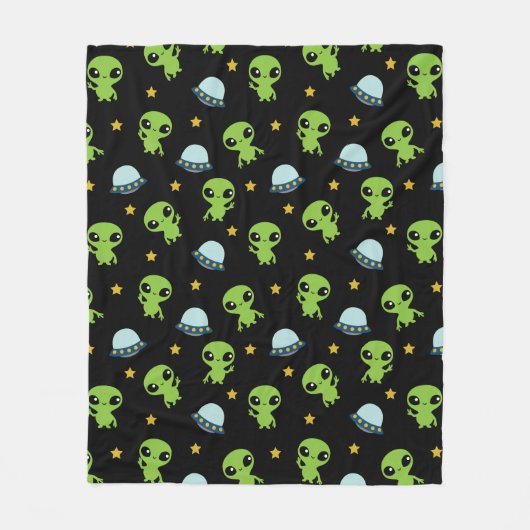 Couverture Polaire Blanche en polaire Alien (Devant)