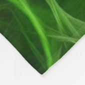Couverture Polaire Blanche en polaire aux fleurs vertes (Coin)