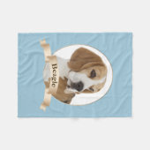 Couverture Polaire Blanche en polaire beagle (Devant (Horizontal))