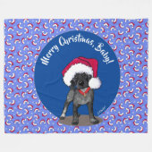 Couverture Polaire Blanche en polaire bretonne noire (Devant (Horizontal))