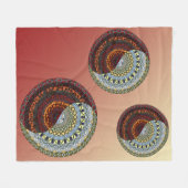 Couverture Polaire Blanche en polaire ciel et enfer (Devant (Horizontal))