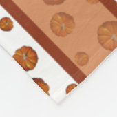 Couverture Polaire Blanche en polaire citrouille (Coin)