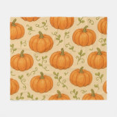 Couverture Polaire Blanche en polaire citrouille - Jolie Halloween Je (Devant (Horizontal))