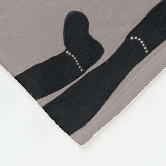 Couverture Polaire Blanche en polaire Danseur Fumer et noir (Coin)