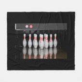 Couverture Polaire Blanche en polaire de Bowling (Devant (Horizontal))