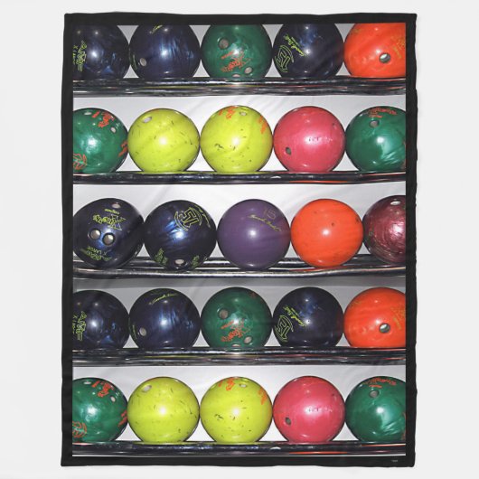 Couverture Polaire Blanche en polaire de Bowling (Devant)