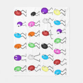 Couverture Polaire Blanche en polaire de fèves de gelée (Devant)