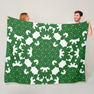 Couverture Polaire Blanche en polaire de Pins celtiques (3 tailles)
