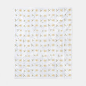 Couverture Polaire Blanche en polaire de Siamese (Devant)