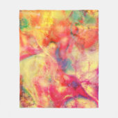 Couverture Polaire Blanche en polaire en encre d'alcool Abstraite (Devant)