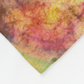 Couverture Polaire Blanche en polaire en encre d'alcool Abstraite (Coin)