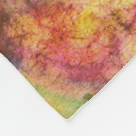 Couverture Polaire Blanche en polaire en encre d'alcool Abstraite (Coin)