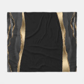 Couverture Polaire Blanche en polaire en or noir (Devant (Horizontal))