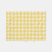 Couverture Polaire Blanche en polaire En vichy jaune (Devant (Horizontal))