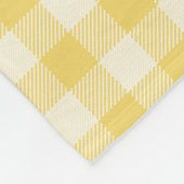 Couverture Polaire Blanche en polaire En vichy jaune (Coin)