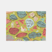 Couverture Polaire Blanche en polaire Feuille de couleur (Devant (Horizontal))