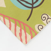 Couverture Polaire Blanche en polaire Feuille de couleur (Coin)