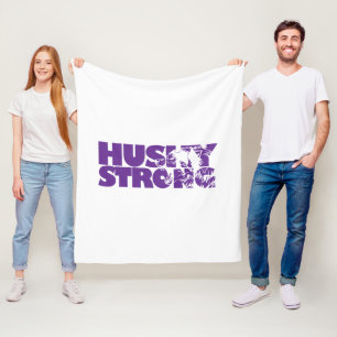 Couverture Polaire Blanche en polaire forte Husky