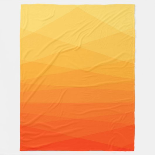 Couverture Polaire Blanche En Polaire Jaune Et Orange (Devant)