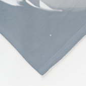 Couverture Polaire Blanche en polaire léopard de neige (Coin)