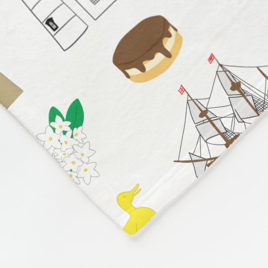 Couverture Polaire Blanche en polaire Massachusetts (Coin)