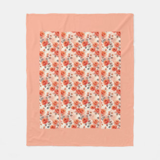 Couverture Polaire Blanche en polaire moderne Fleur