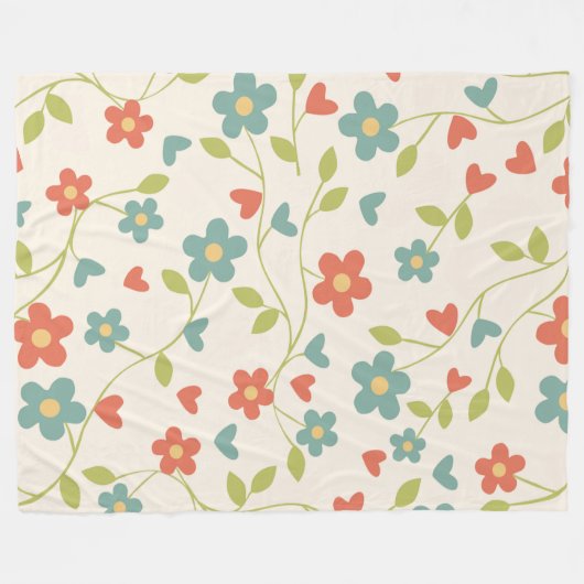 Couverture Polaire Blanche en polaire motif (Devant (Horizontal))