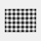 Couverture Polaire Blanche en polaire Motif de Buffalo noir (Devant (Horizontal))