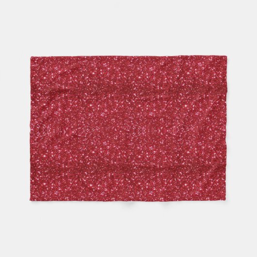 Couverture Polaire Blanche en polaire Parties scintillant rouge (Devant (Horizontal))