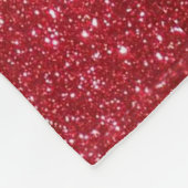 Couverture Polaire Blanche en polaire Parties scintillant rouge (Coin)