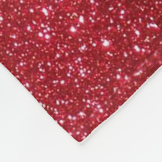 Couverture Polaire Blanche en polaire Parties scintillant rouge (Coin)