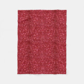 Couverture Polaire Blanche en polaire Parties scintillant rouge (Devant)