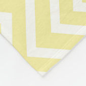 Couverture Polaire Blanche en polaire personnalisée Chevron jaune (Coin)