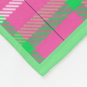 Couverture Polaire Blanche en polaire rose (Coin)