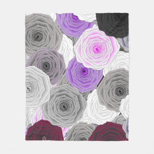 Couverture Polaire Blanche en polaire rose (Devant)