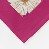 Couverture Polaire Blanche en polaire rose (Coin)