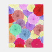 Couverture Polaire Blanche en polaire rose (Devant)